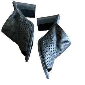 Nature Breeze Peep Toe Mule Sz 7-1/2 Black #65i